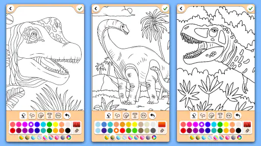 Dinosaures jeu de couleur screenshot