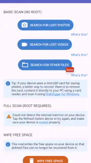 DiskDigger photo/file recovery screenshot 3