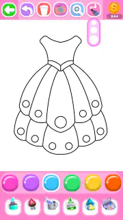 Dress Coloring Game Glitter screenshot 3