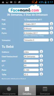 Gestograma - Embarazo Facemamá screenshot 2