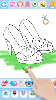 Glitter Beauty Coloring Pages screenshot 3