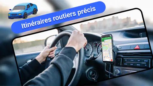 GPS cartes navigation vocale screenshot