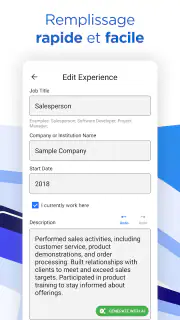 IA Constructeur de CV PDF screenshot 5
