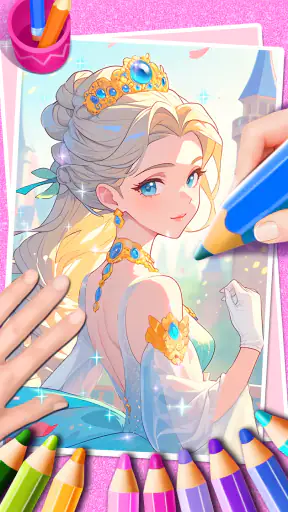 Jeu de Princesse : Coloriage screenshot