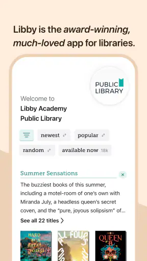 Libby, créé par OverDrive screenshot
