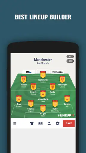 LINEUP11: Football Lineup screenshot