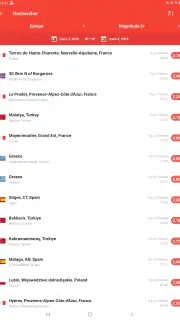 Mes Alertes de Séismes screenshot 7