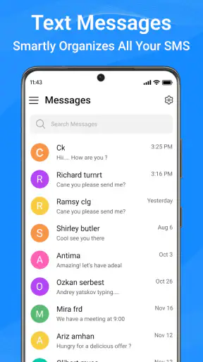 Messages: Text SMS screenshot