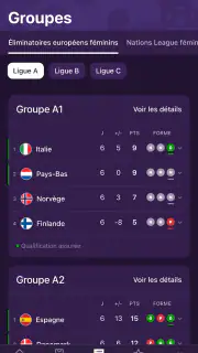 Nations League et EURO féminin screenshot 6