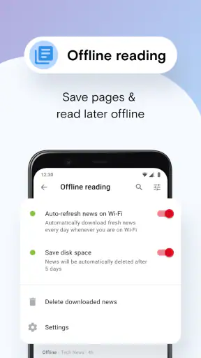Navigateur Opera Mini bêta screenshot