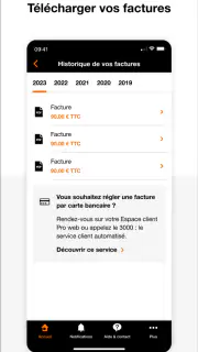 Orange Pro, espace client pro screenshot 4