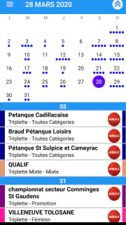 Pétanque Calendriers Concours screenshot 7