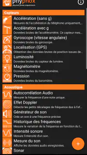 phyphox screenshot 1