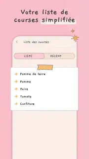 Planning repas semaine screenshot 2