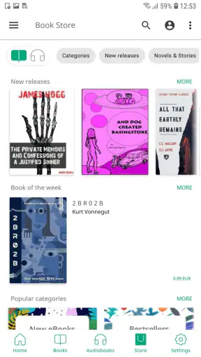 Pocketbook lecteur screenshot