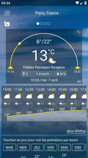 Prevision meteo screenshot 2