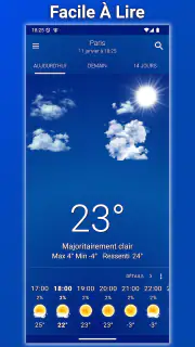 Prévisions Météo : Ciel Dégagé screenshot 2