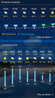 Prévisions météo en temps réel screenshot 2