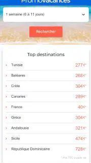 Promovacances : Vols, Séjours screenshot 7