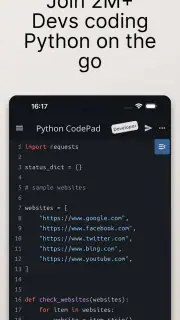 Python Coding Editor & IDE App screenshot 1