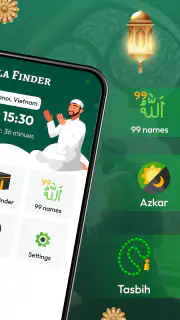 Qibla boussole, Horaire priere screenshot 3