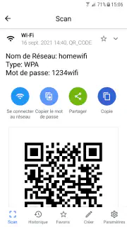 QR Code Scanner (français) screenshot 2