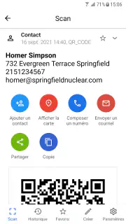 QR Code Scanner (français) screenshot 3
