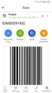 QR Code Scanner (français) screenshot 6