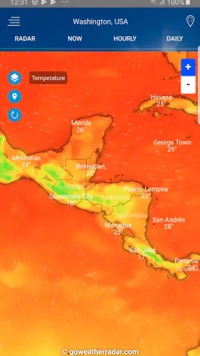Radar météo screenshot