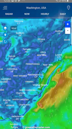 Radar météo screenshot