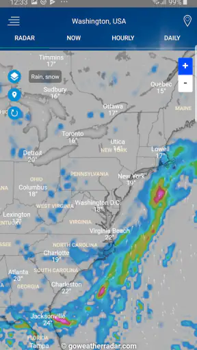 Radar météo screenshot