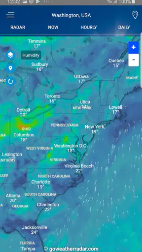 Radar météo screenshot