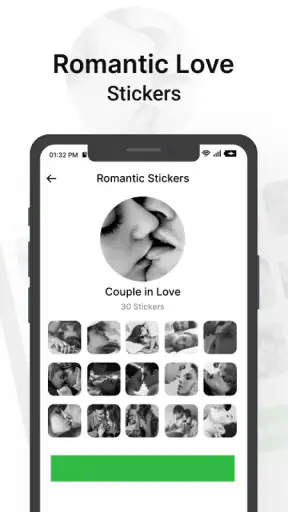 Romantic Kiss Stickers screenshot