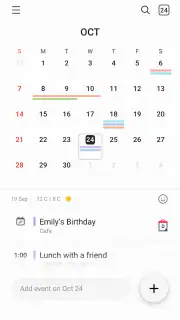Samsung Calendar screenshot 1
