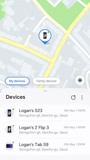 Samsung Find: Localiser Amis screenshot