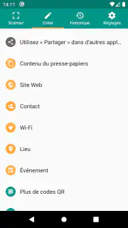 Scanner de codes QR (français) screenshot 6
