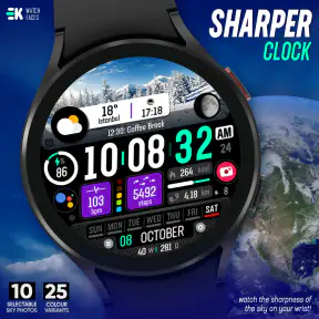 Sharper Clock - Watch Face screenshot 2