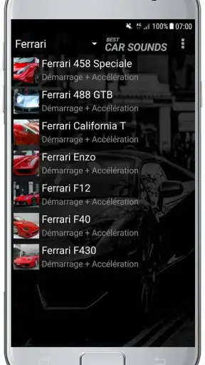 SONS DE VOITURE screenshot