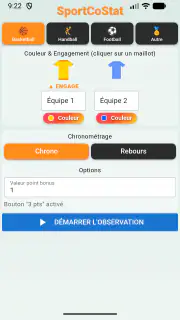 SportCoStat screenshot 1
