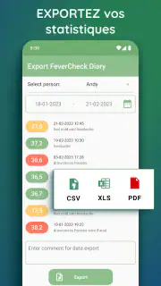Suivi température corporelle screenshot 7