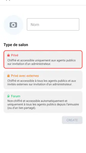 Tchap screenshot