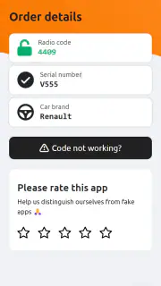 Trouver Code Autoradio screenshot 2
