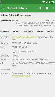 tTorrent screenshot 4