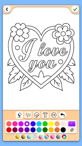Valentin coloration d'amour screenshot