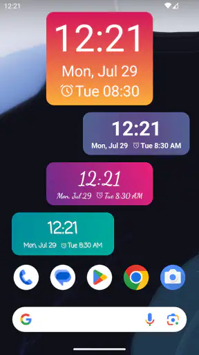 Widget d'horloge screenshot