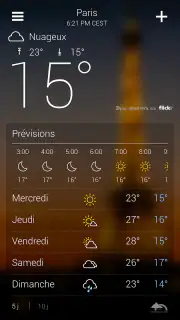 Yahoo Météo screenshot 2