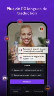 Zeemo:Vidéos IA et Sous-titres screenshot 3