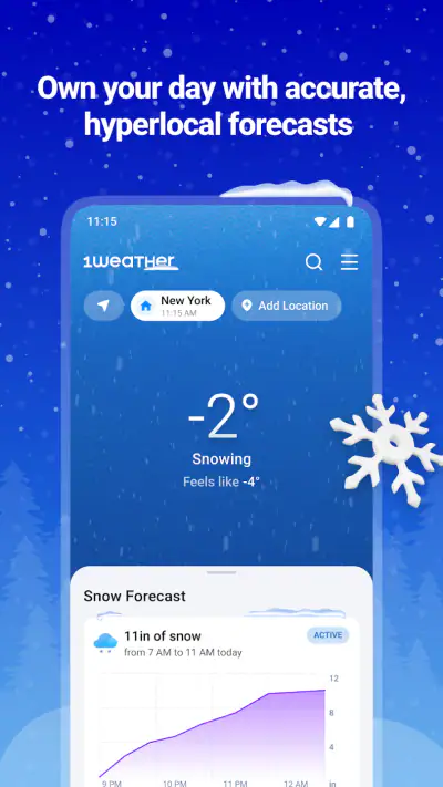 1Weather: Forecast & Radar screenshot 1