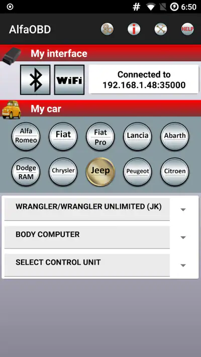 AlfaOBD screenshot 1