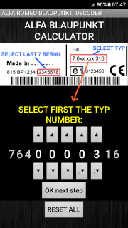 Blaupunkt Alfa RadioCodeDecode screenshot 1